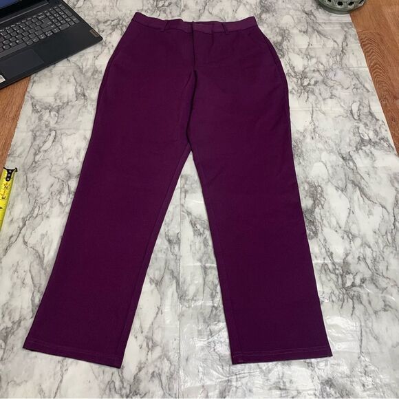 Universal Standard Cigarette Work Pants career Purple Size 3XS (2 / 4 ) NWT NEW - Picture 9 of 10